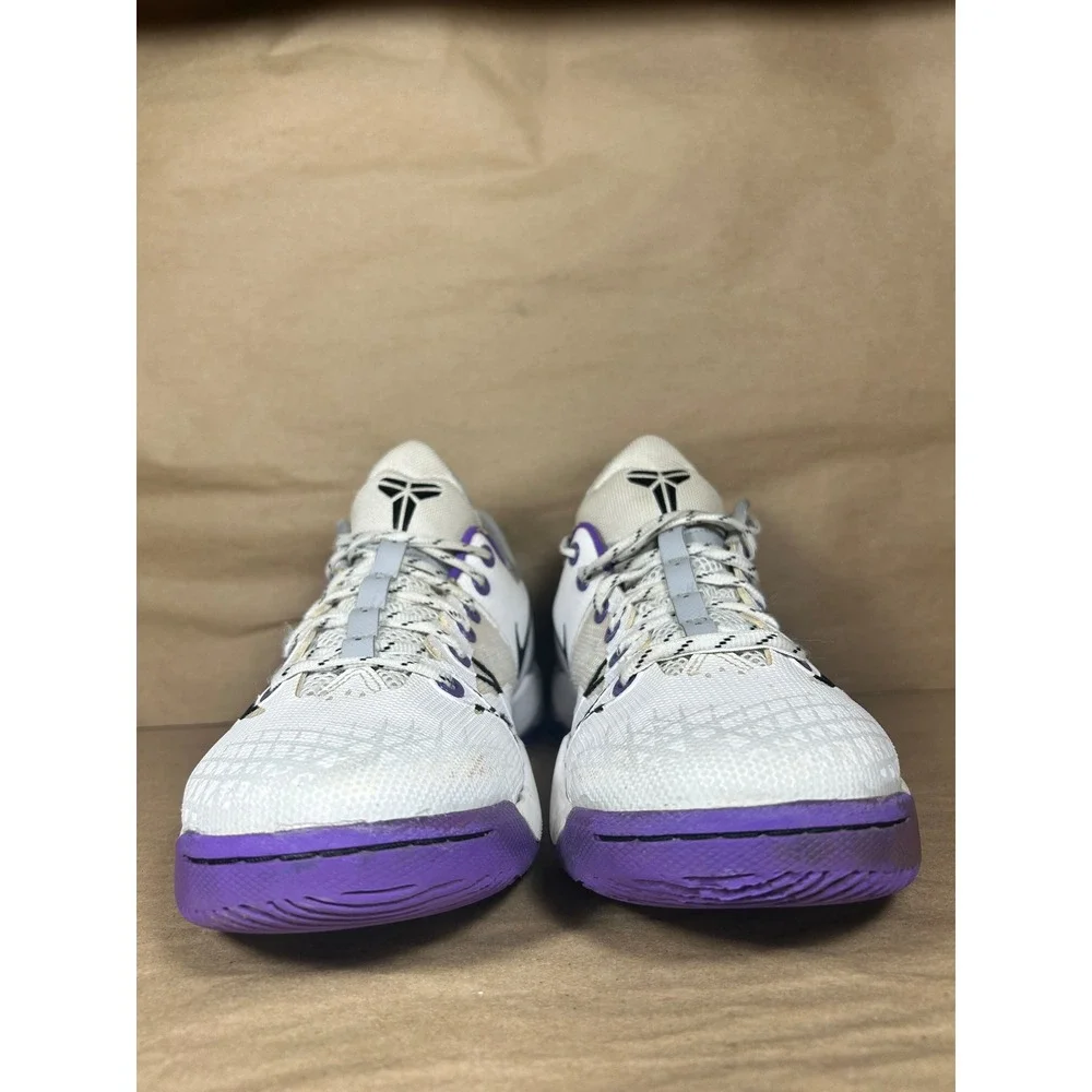 Nike Kobe Venomenon 4 Men 9.5 White Purple Black Basketball Shoes 635578-100